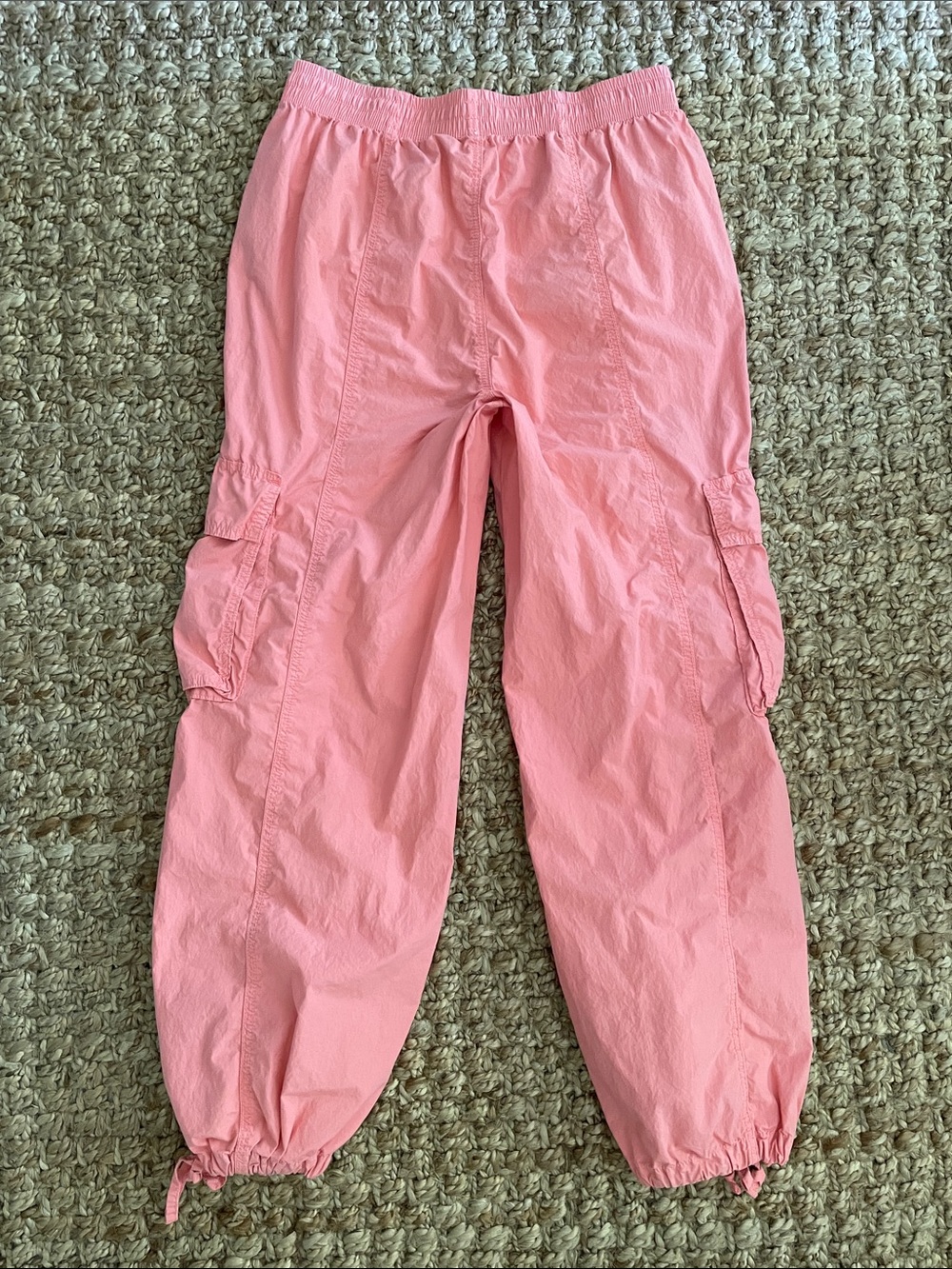 Aerie Sun Washed Guava Pink Parachute Cargo Pants Medium - Picture 4 of 7